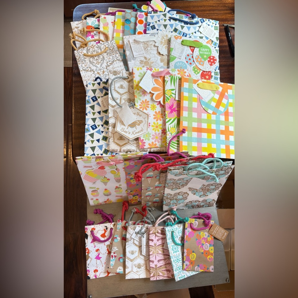 Colorful Cotton Gift Bags Set of 24 for all occasions Love Vivid